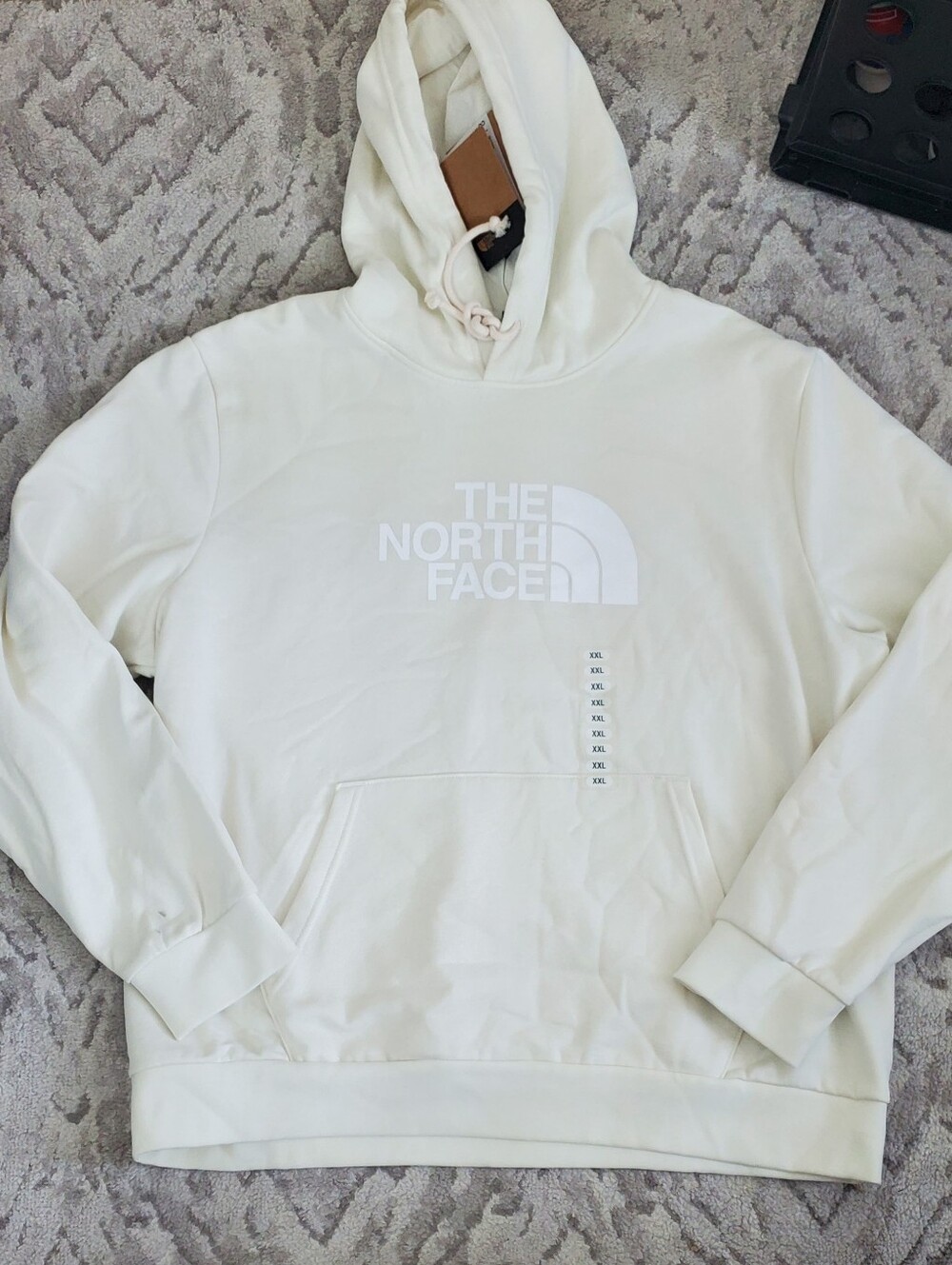 The North Face Cream/Off-White Logo Hoodie XXL